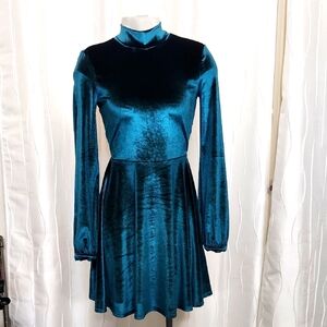 Lulu's Emerald Green Open Back Dress